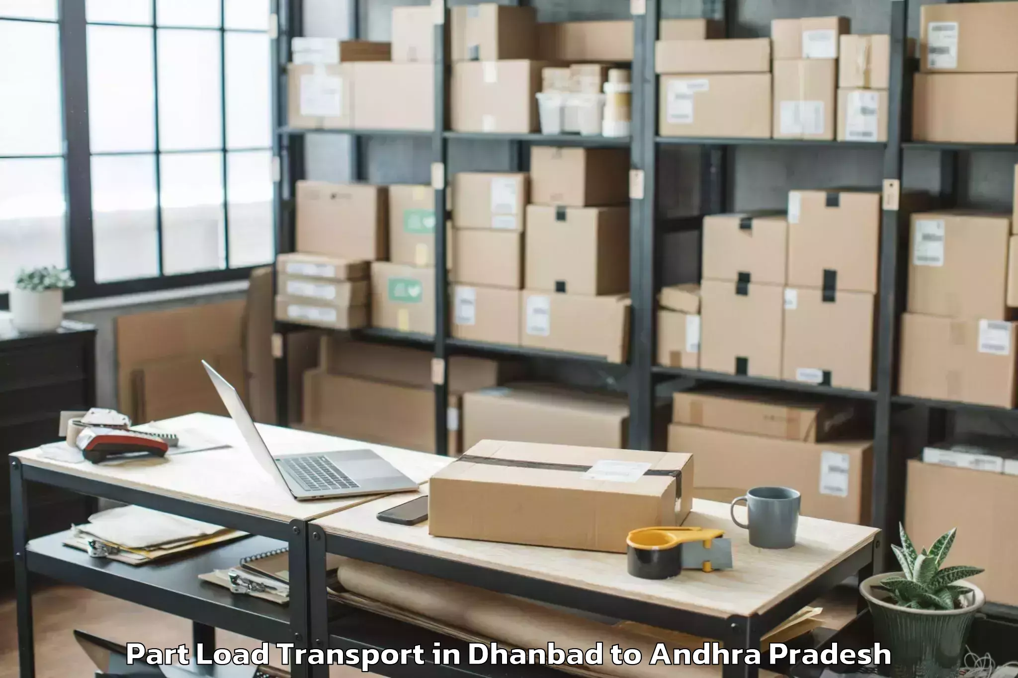 Book Dhanbad to Macherla Part Load Transport